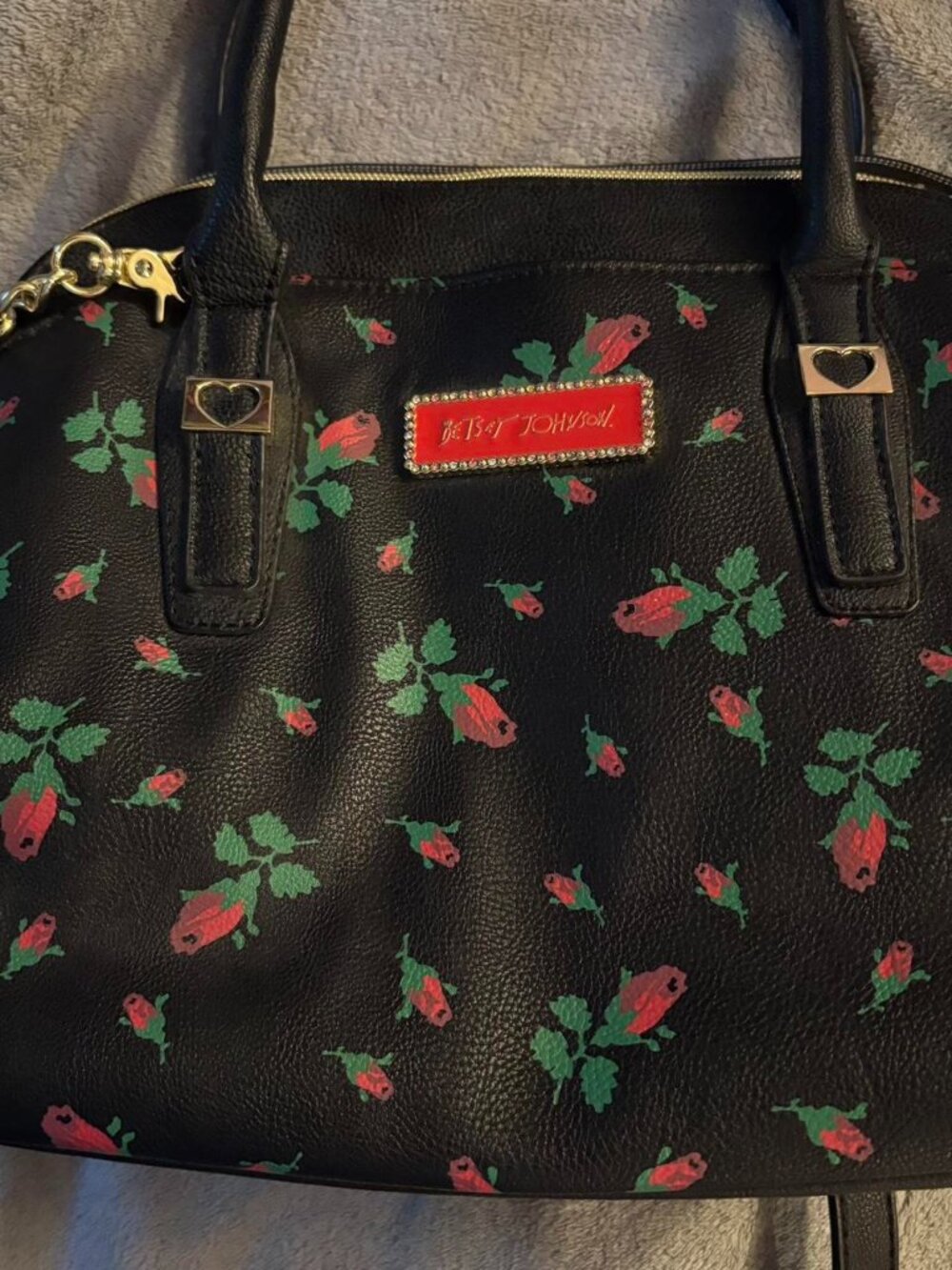 Rose patterned Betsey Johnson purse